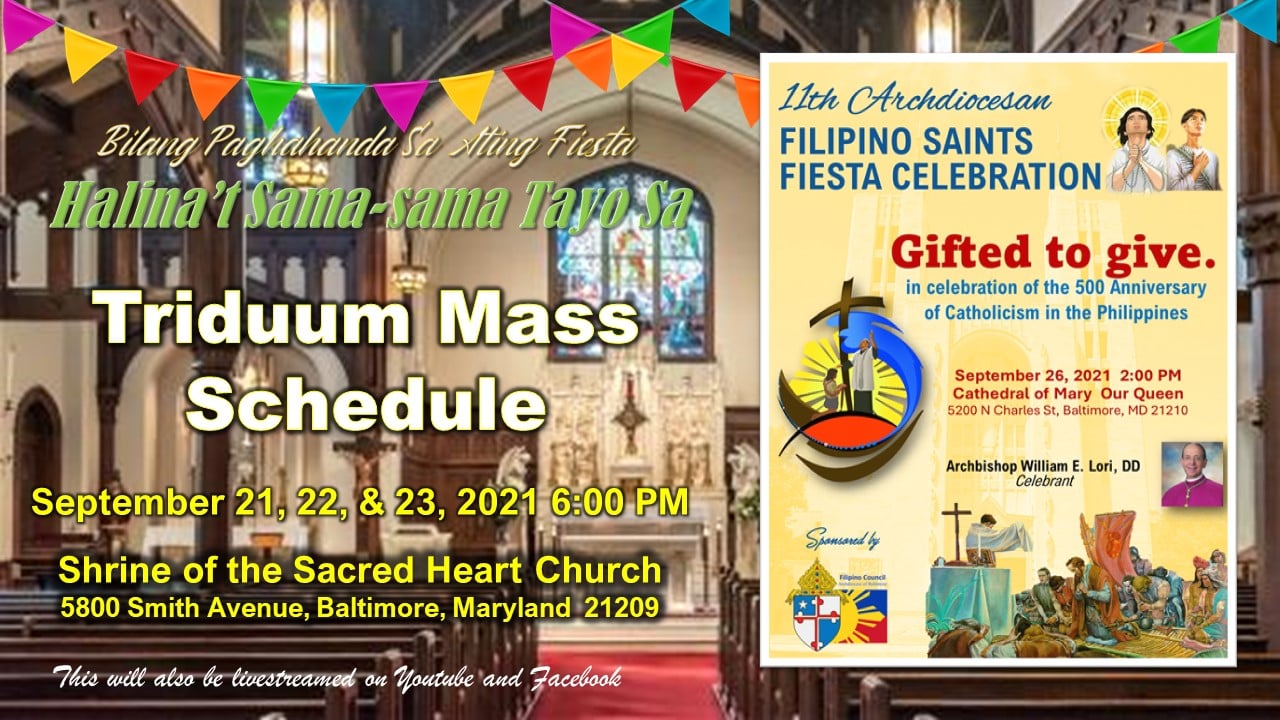 11 Filipino Saints Fiesta Triduum Schedule